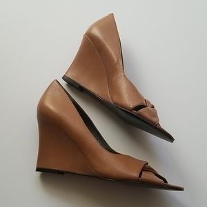 Nine West open toe wedge shoes